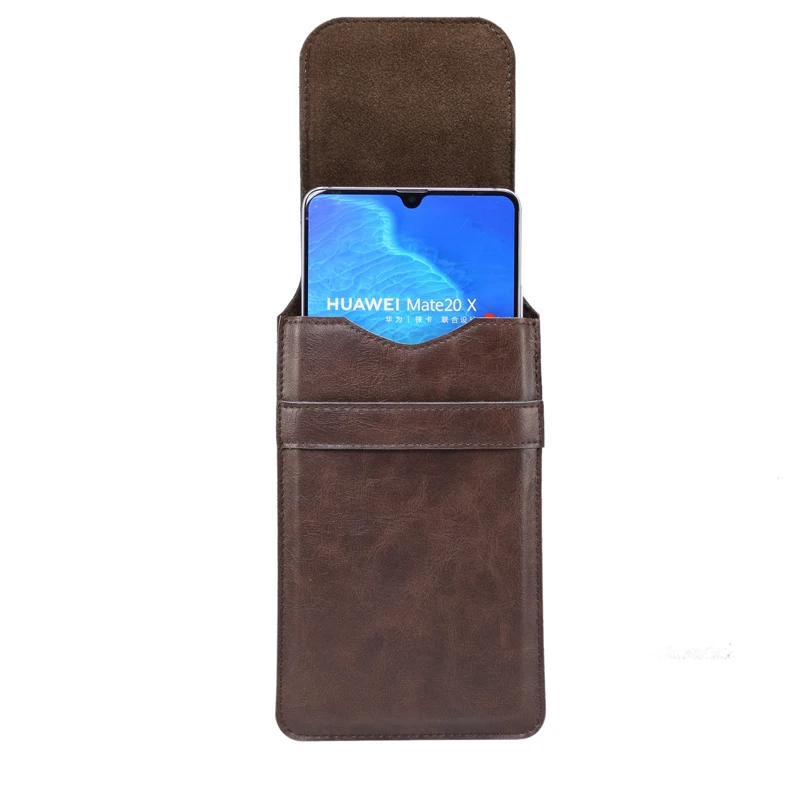Модная ультратонкая Мужская универсальная сумка для телефона huawei mate 20 X Honor8X Note10 Note8 Ретро поясная сумка для Xiaomi Max чехол