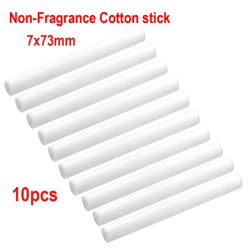 10pcs cotton 10 шт. 7X73 мм без аромата хлопок не ароматизатор хлопок палка для автомобиля на выходе освежитель воздуха автомобильный ароматизатор вентиляторный освежитель воздуха - Название цвета: 10pcs cotton