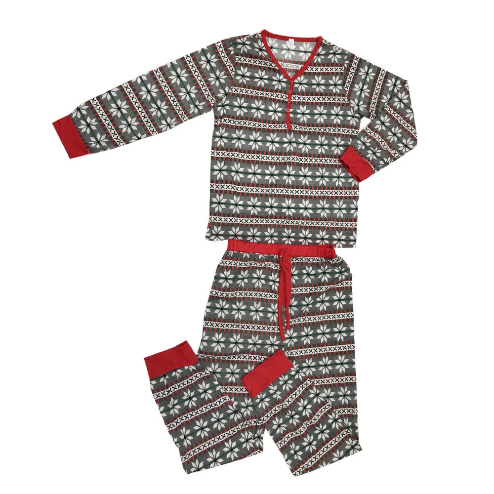 Рождественский Семейный комплект одежды со снежинками подходящий набор Топы +