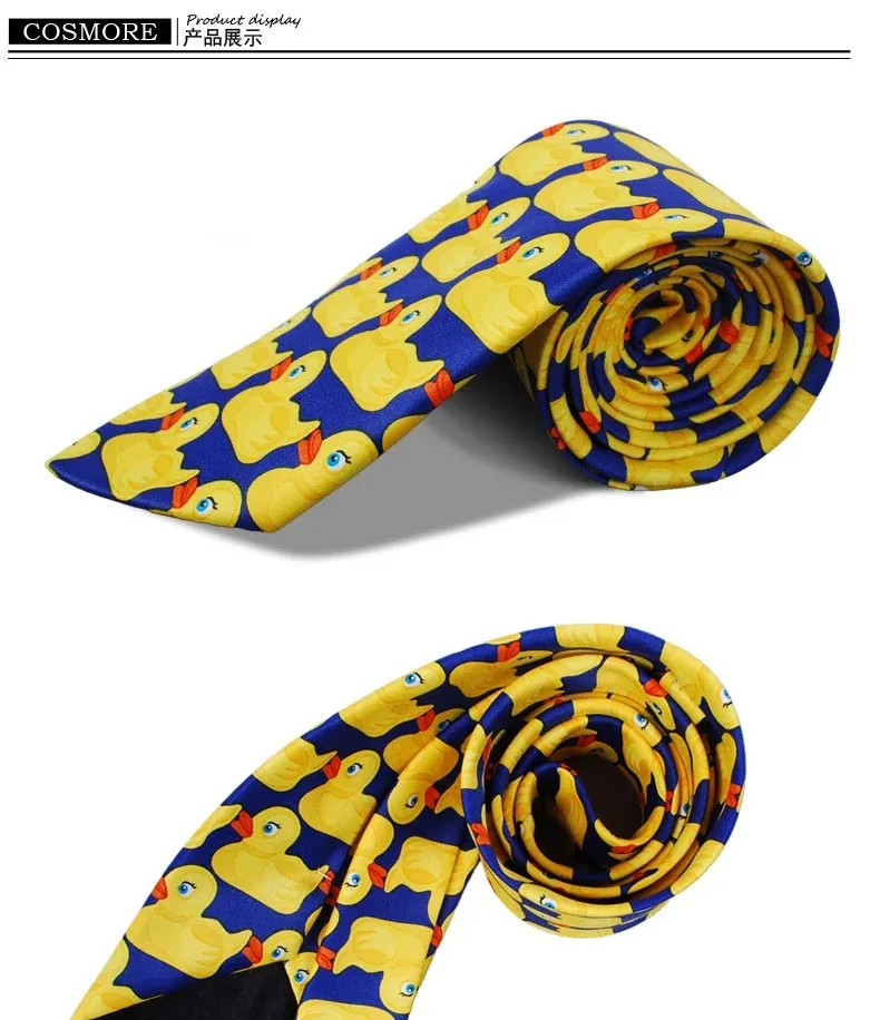 Галстук с животными утки Как я встретил вашу маму мужские галстуки 2018 новинка