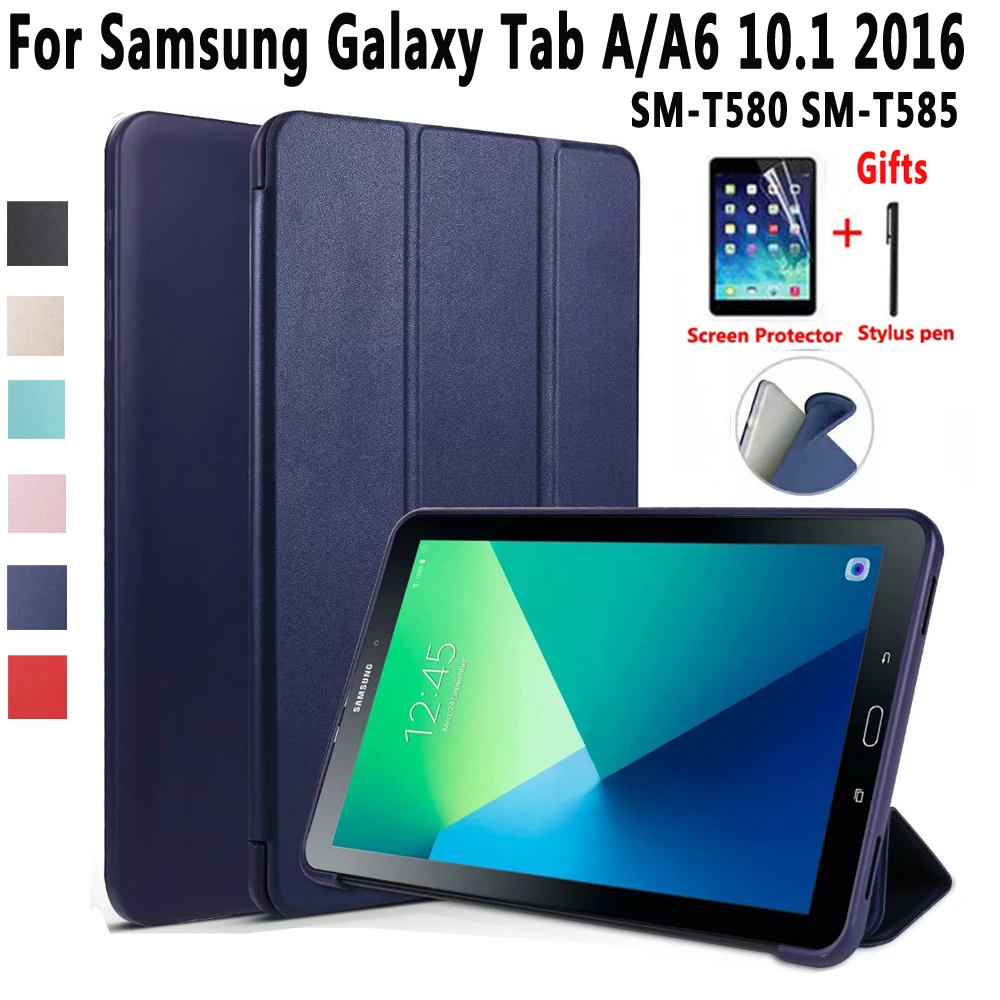 Чехол для Samsung Galaxy Tab A A6 10 1 2016 SM T580 T585 T580N T585N Мягкий противоударный умный