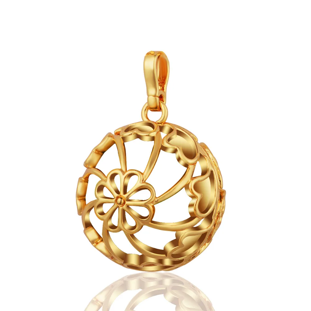 Eudora полый цветок клетка кулон Гармония бола подходит колокольный звон для женщин