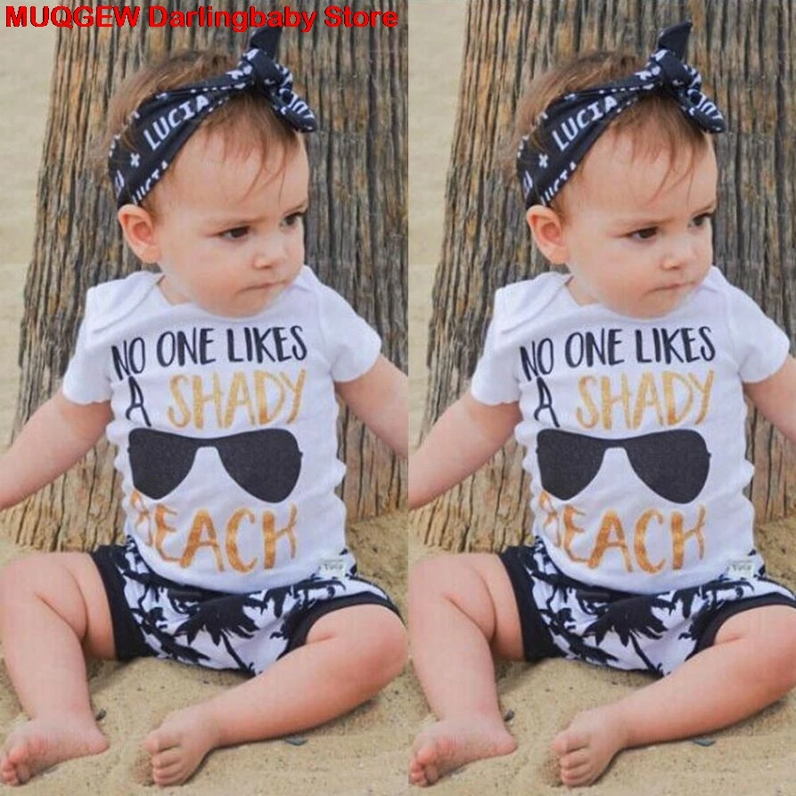 Newborn Children Clothing Kids Clothes Letter Glasses Printed T-shirt Tops Tree Pants Outfits Girls Boys | Детская одежда и обувь