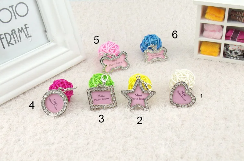 1 шт. Мини фоторамка из нержавеющей стали для питомца ID бирка собака котенок щенок