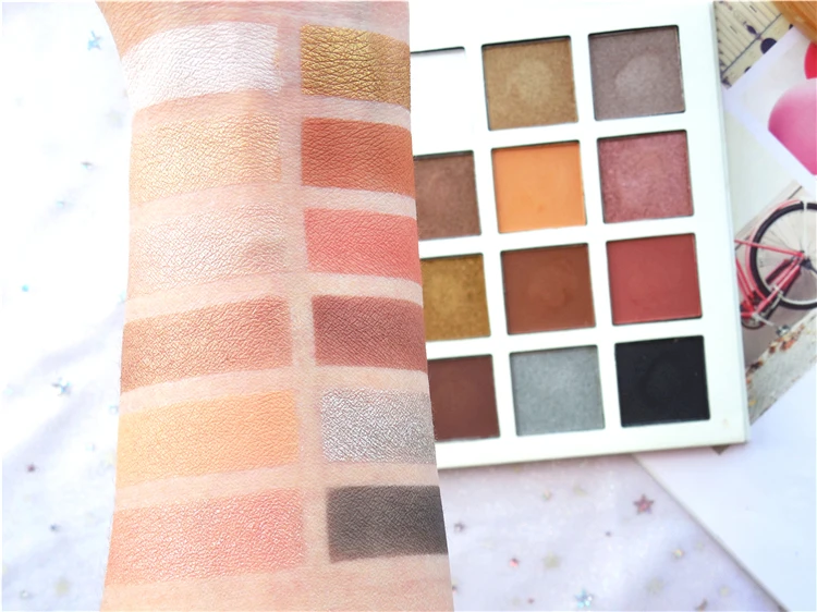

Brand 12 Color Makeup Eyeshadow Palette Glitter shimmer Pigment Smoky Eyeshadow Meet Matte Nude Balm Professional Makeup Pallete