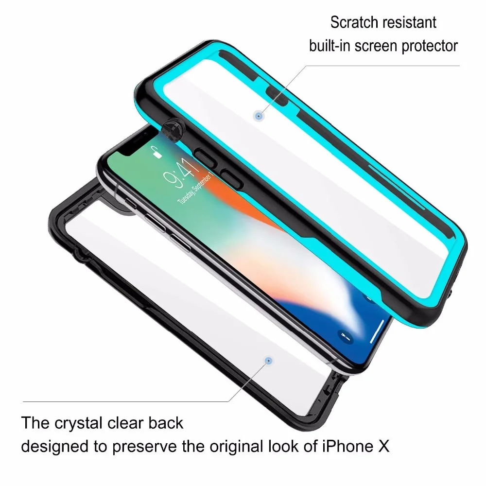 Водонепроницаемый чехол Redpepper для iPhone X 360 полноразмерный Пластиковый