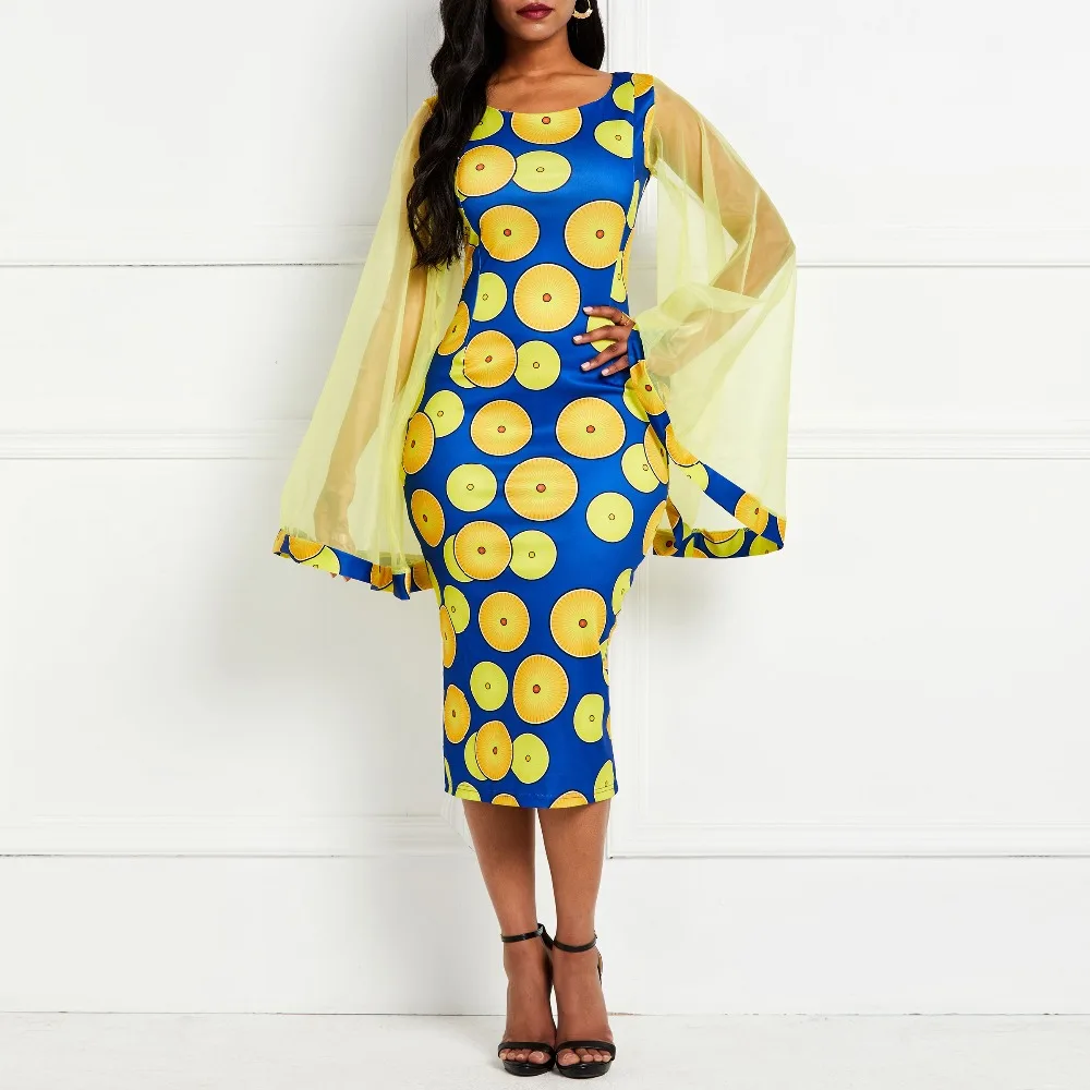 Женские вечерние платья в горошек сетчатая Мантия с длинным рукавом винтажное