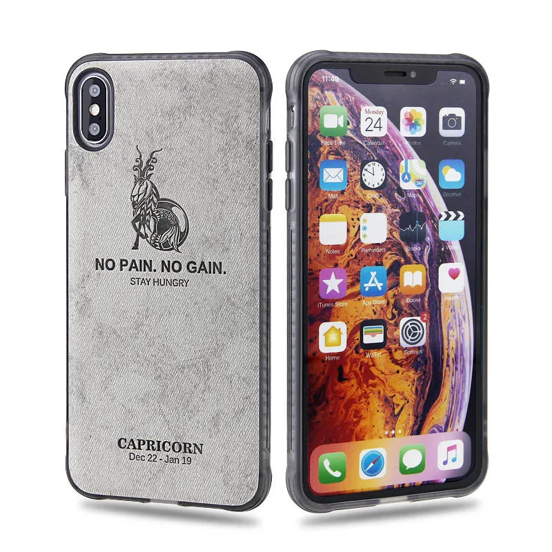 Phone Case For iphone 7 8 6 6s plus X Xs max XR Cover Twelve constellations Embossed Cases |