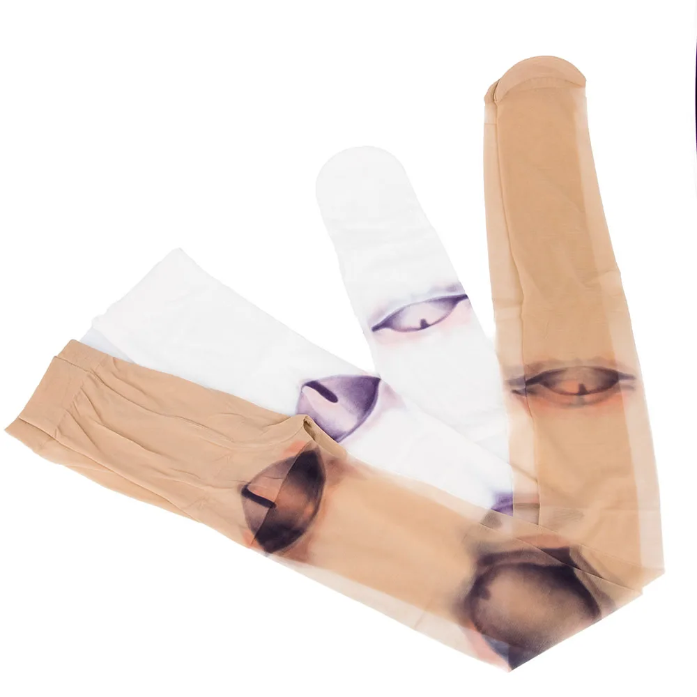 2022 New Hot Sale Summer Women Thin Tights Gothic Retro Harajuku Joint Style Tattoo Print Pantyhose Stockings