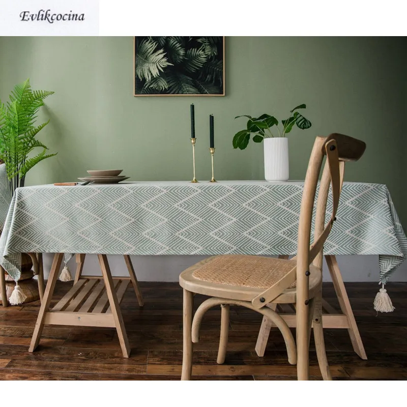 

Free Shipping Green Waves Tablecloth Tafelkleed Table Cover Serwety Obrusy Koronki Multifunction Manteles Para Decorar Copertura