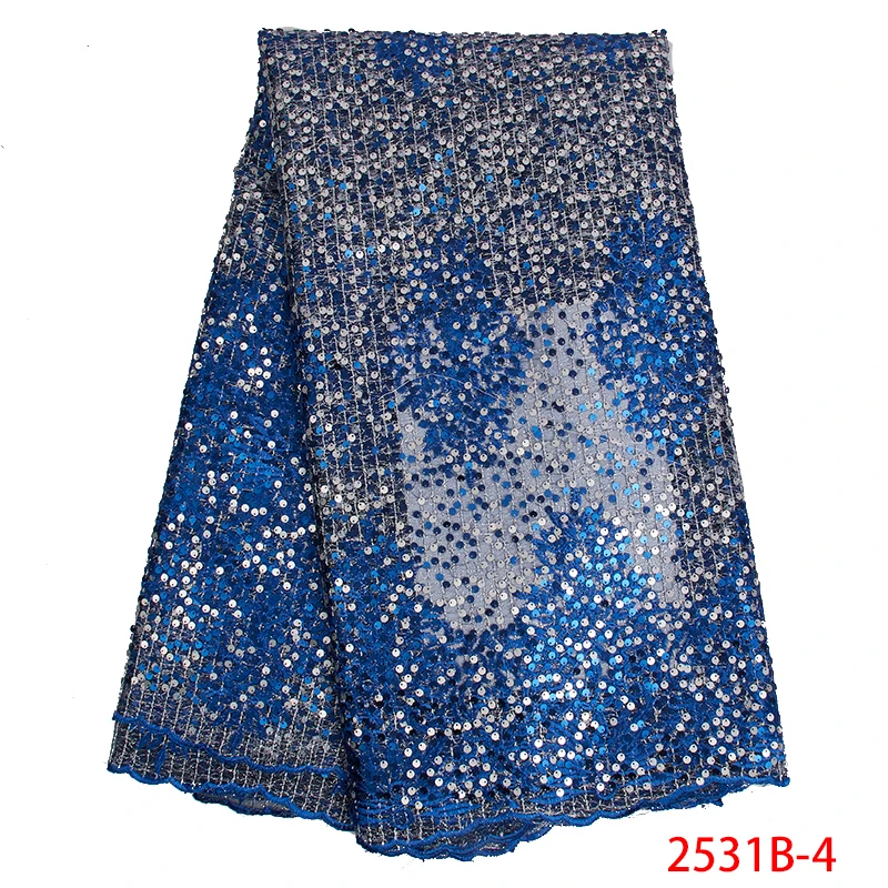 Красивая сетчатая кружевная ткань с вышивкой пайетками 2019 Новый дизайн