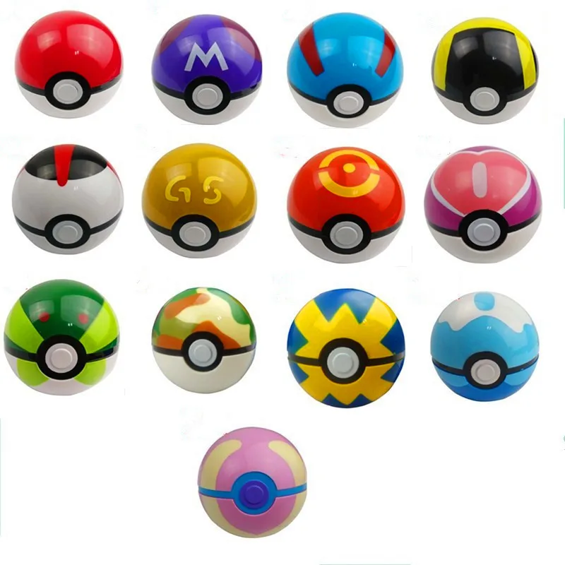 13 видов стилей 1 шт. 7 см Poke ball фигурки из АБС пластика с рисунком аниме Ball фигурка