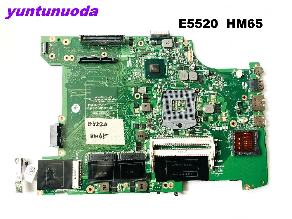 Оригинальная материнская плата для ноутбука DELL E5520 CN 0JD7TC протестирована