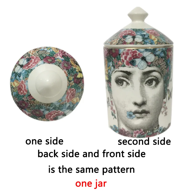 Винтажная свеча подсвечник Fornasetti, керамический держатель для свечей, романтическая Изысканная банка для хранения ювелирных изделий, подарки, украшение для дома и рабочего стола