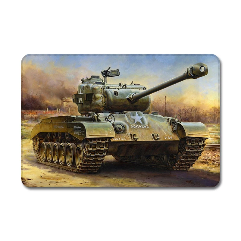 Винтажный Ретро дизайн World War 2 WWII Tanks натуральный резиновый коврик для мыши Коврик