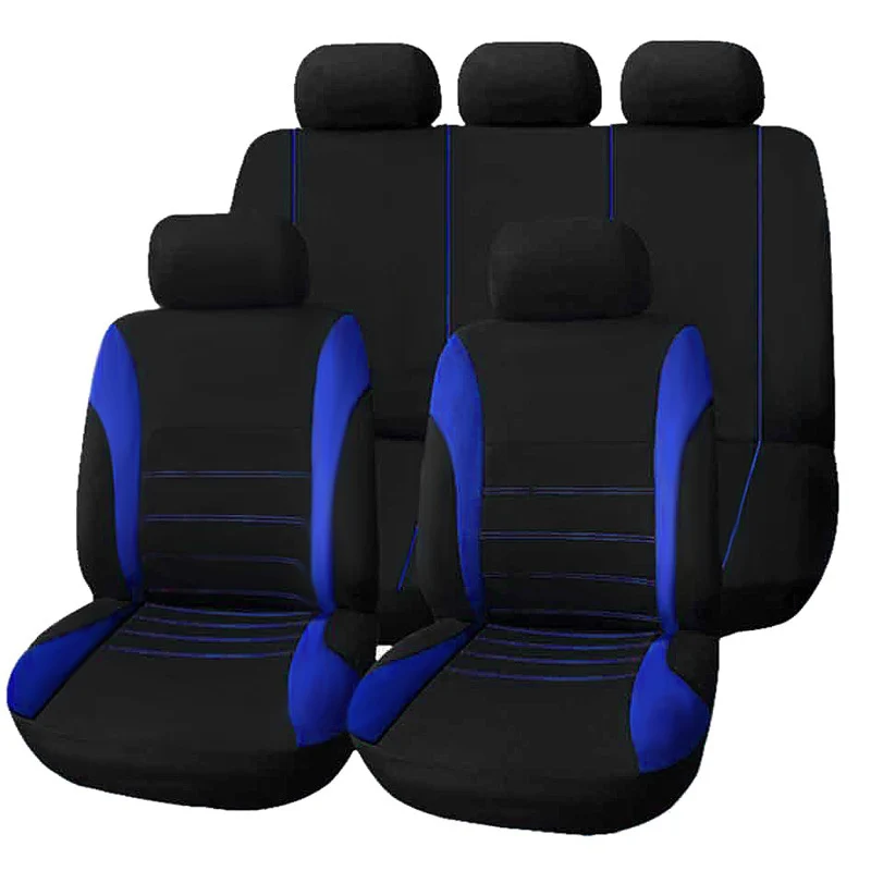 

Hot 10 Pcs/Set Car Seat Covers Set for Auto with Steering Wheel+Belt Pad+Head Rests BX