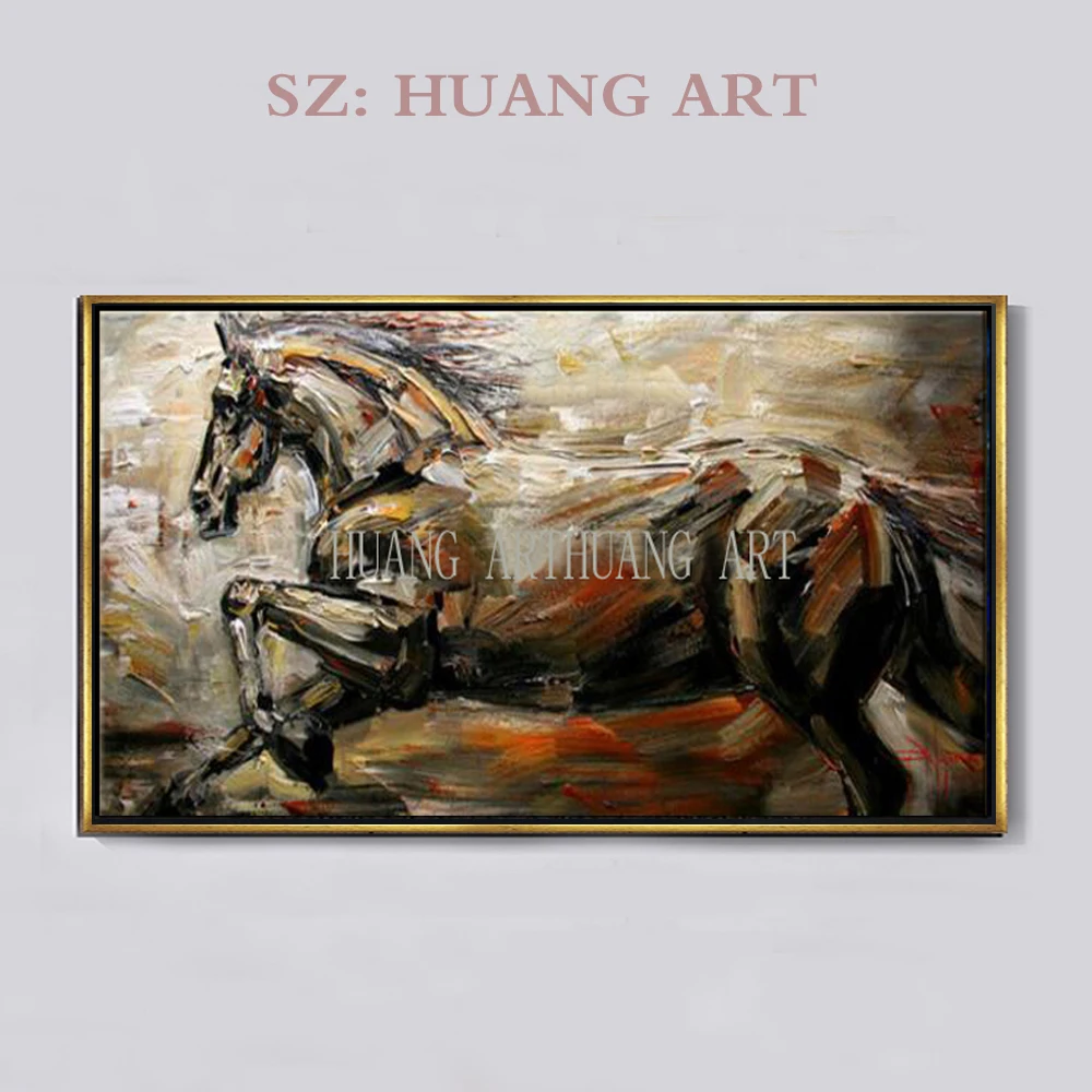 Животные Масляные картины на холсте 3D лошадей Современный домашний декор для