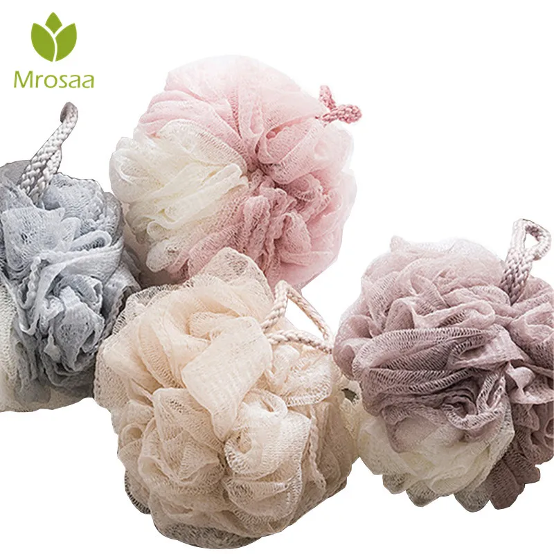 1 шт. губка для душа Mrosaa с шариковой насадкой|Банные щетки губки и скребки| |