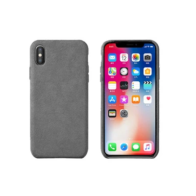 Grey Роскошный дизайнерский чехол для iPhone 11, чехол из замшевой ткани, кожаный чехол для iPhone XR 11 Pro XS MAX X 7 8 Plus, чехол s - Цвет: Grey