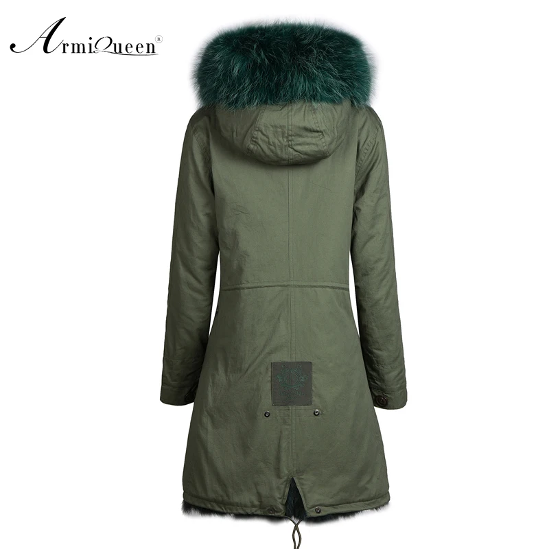 Модная парка с натуральным лисьим мехом куртка унисекс разноцветным воротником