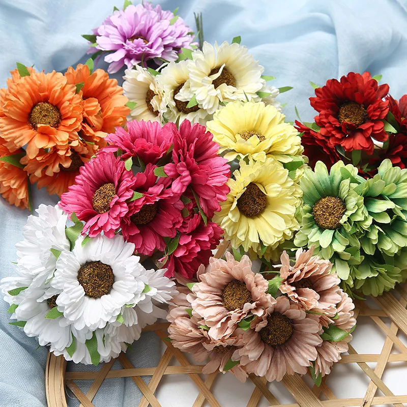 Искусственный цветок букет гербер свадебное украшение Подарочная коробка для
