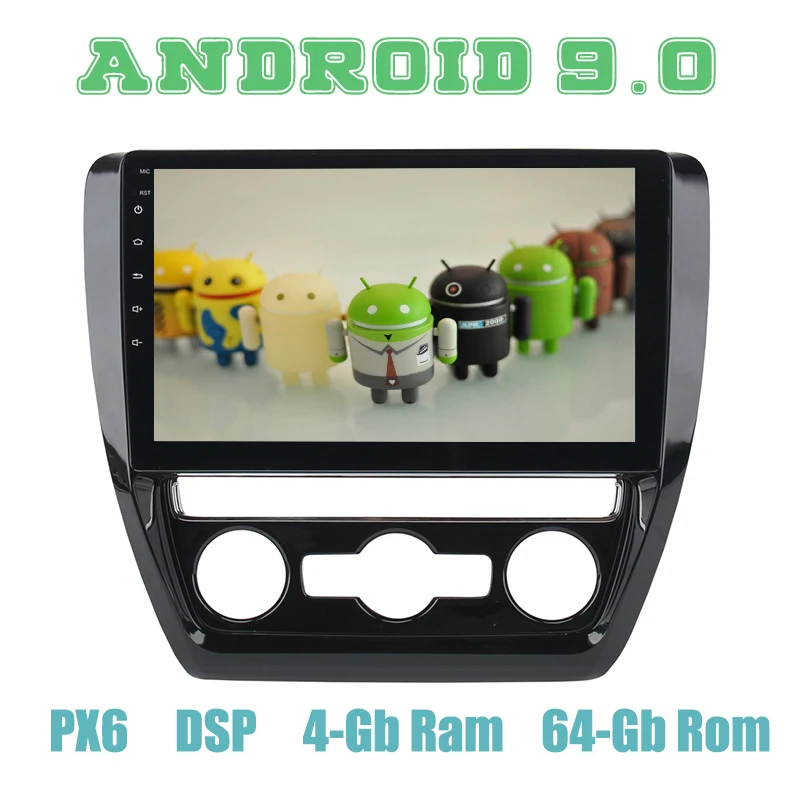 10 2 &quotips PX6 Android 9 0 Автомобильный GPS радио плеер для VW jetta 2011 2017 с 4 + 64 Гб DSP wifi авто