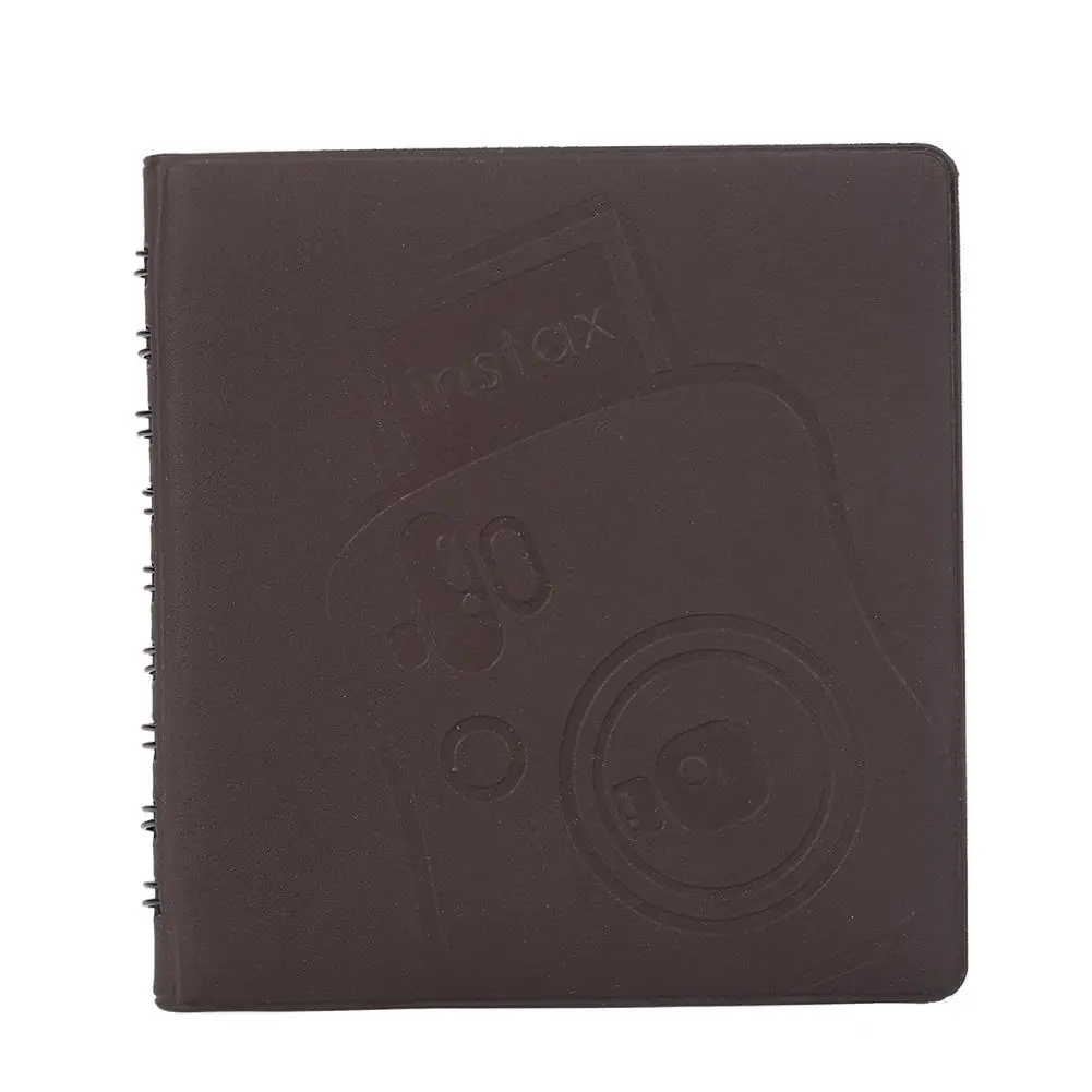 Brown 68 фотографий карманы фото кейс для альбома хранения для Instax Mini Фильм 7s 8 фотоальбом подарок на день рождения - Цвет: Brown
