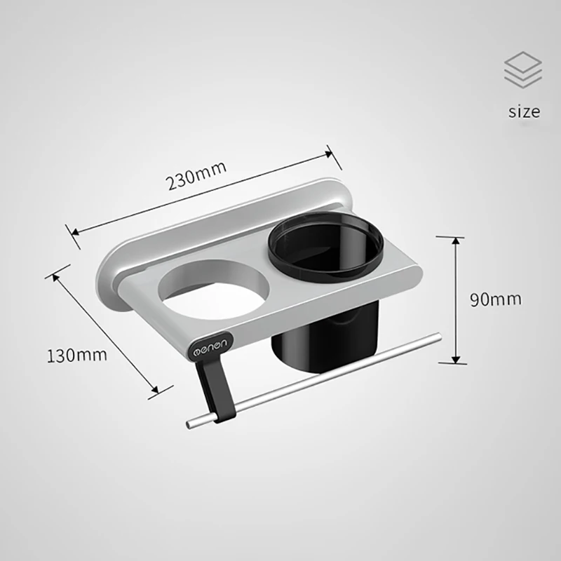GUNOT многофункциональный держатель для фена пластиковая коробка-органайзер настенное крепление полка для ванной комнаты украшение дома аксессуары для ванной комнаты