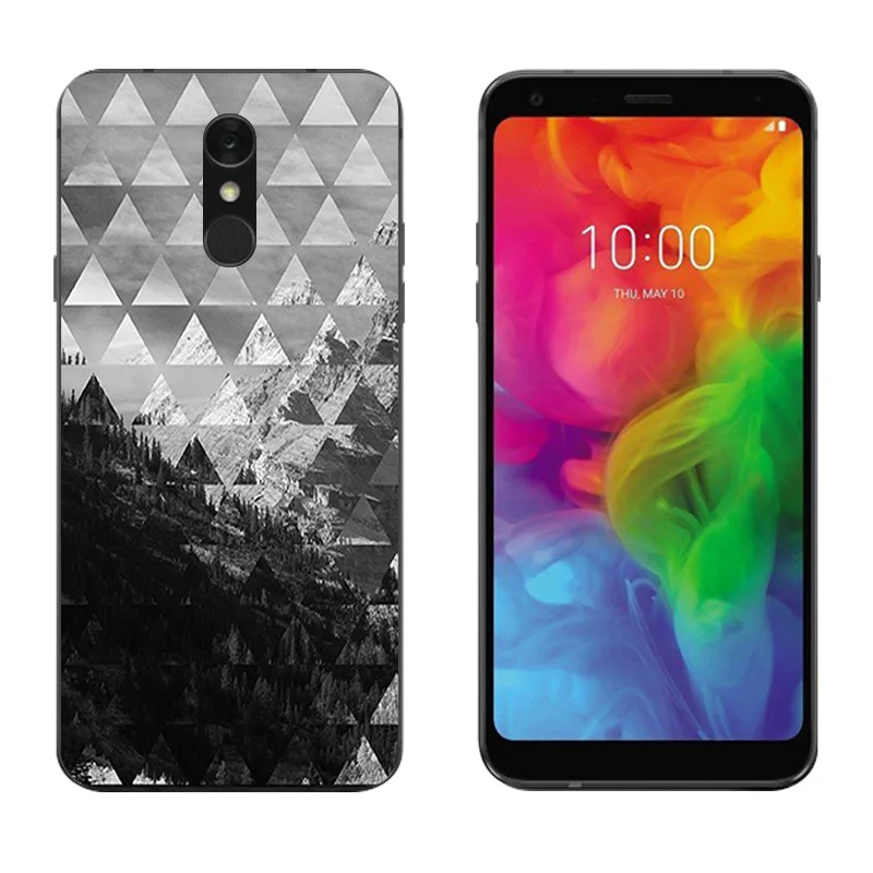 ТПУ чехол для LG Q7 + 5 дюймов Задняя крышка Мягкий силикон полный защитный