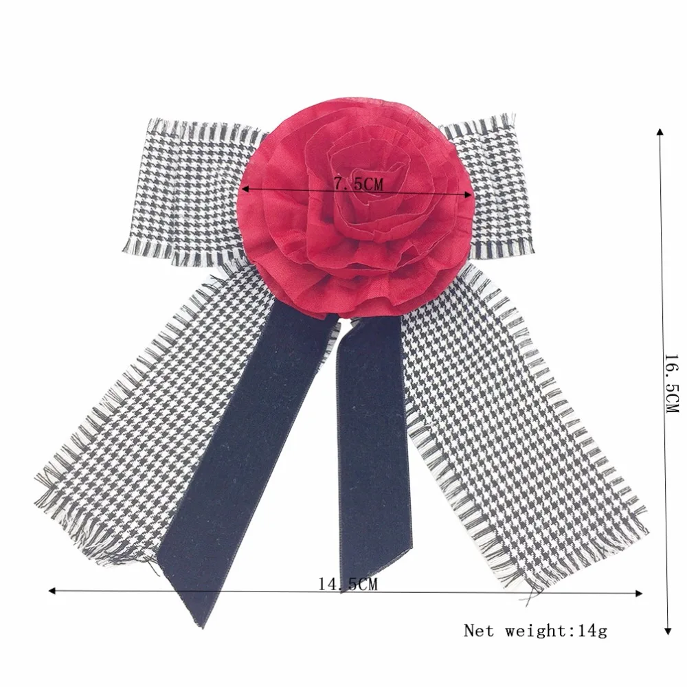 MANILAI Bohemia Roses Flowers Big Butterfly Fabric Bowknot Brooches Women Statement Tie Collar Brooch Pins Fashion Jewelry | Украшения и