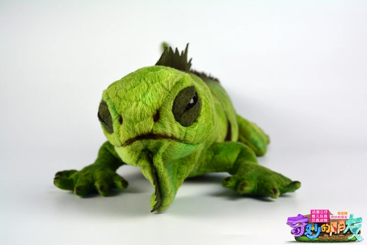 Зеленая ящерица персонализированная плюшевая игрушка хамелеон|toy chameleon|simulation
