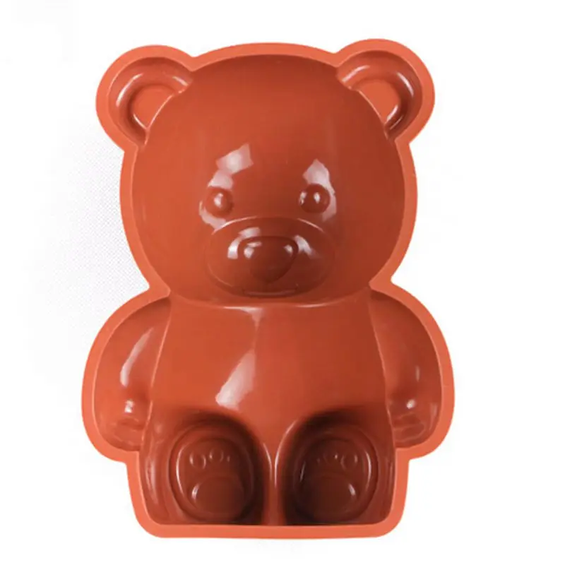 Детский любимый мультяшный дизайн 3D Медведь силиконовая Антипригарная посуда