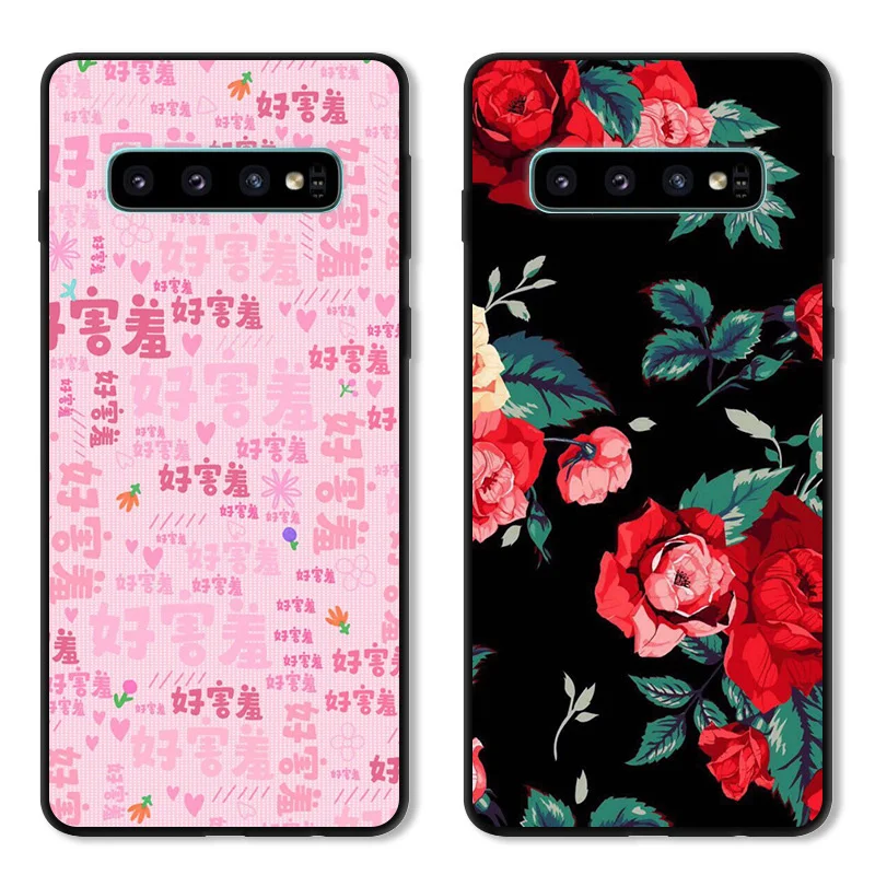 Чехол для Samsung Galaxy S10 + мягкий силиконовый чехол из ТПУ с принтом Plus G9750 защитный