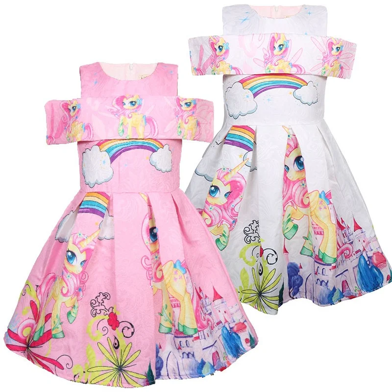 Новый летний Единорог платье-пачка для маленьких девочек дети Unicorn вечерние