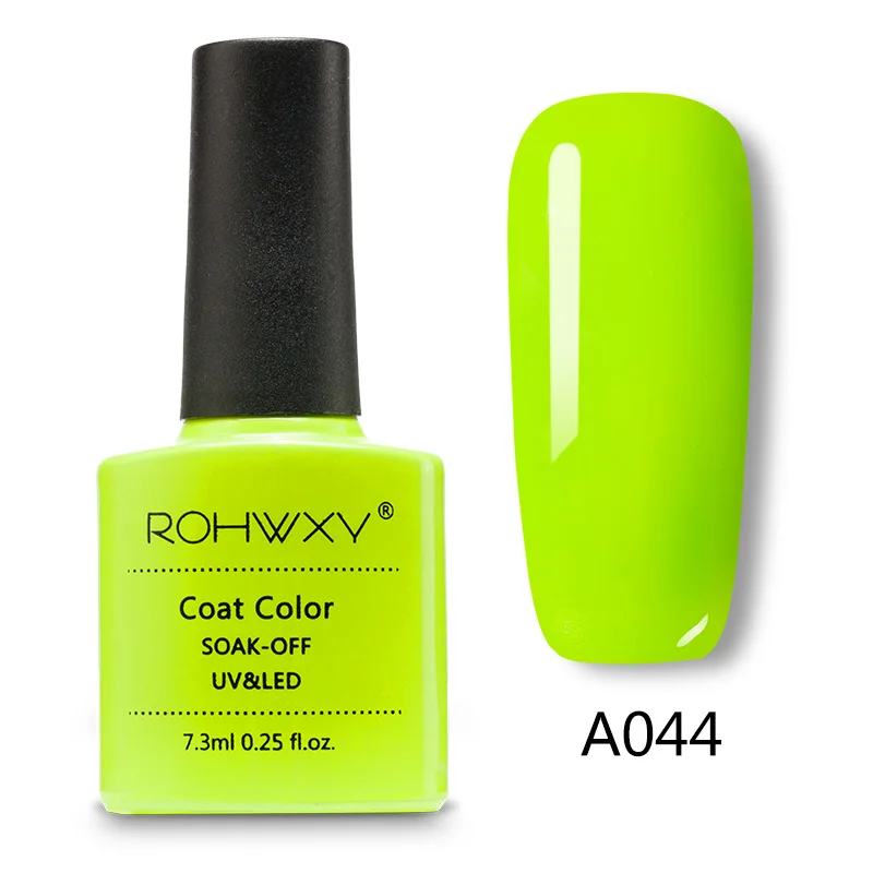 A044 ROHWXY Гель-лак для ногтей, лак для краски, верхнее покрытие, гибрид, впитывается, органический УФ светодиодный Гель-лак для ногтей, Блестящий лак для ногтей - Цвет: A044
