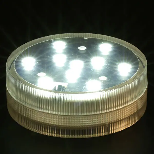 1 шт. 7 см Круглый супер яркий белый теплый водонепроницаемый погружной Цветочный