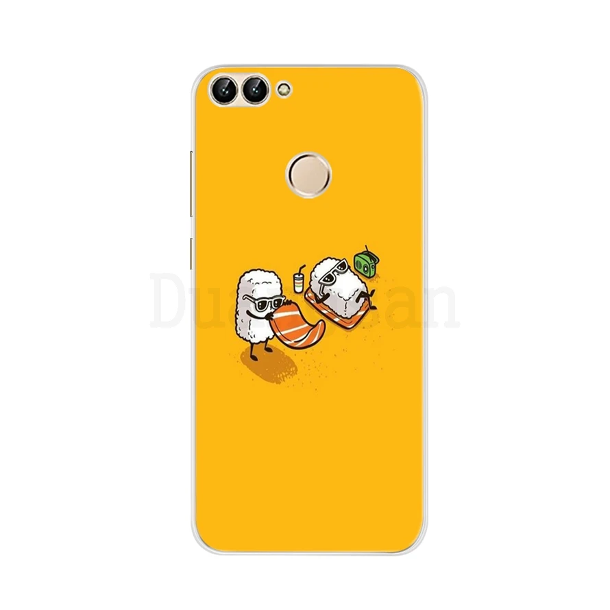Бордовый Для Fundas huawei P, умный чехол, силиконовый 3D, мягкий, симпатичный, из ТПУ, с рисунком, прозрачный чехол на заднюю панель телефона s для huawei P Smart Plus, чехол FIG-LX1 - Цвет: Бордовый