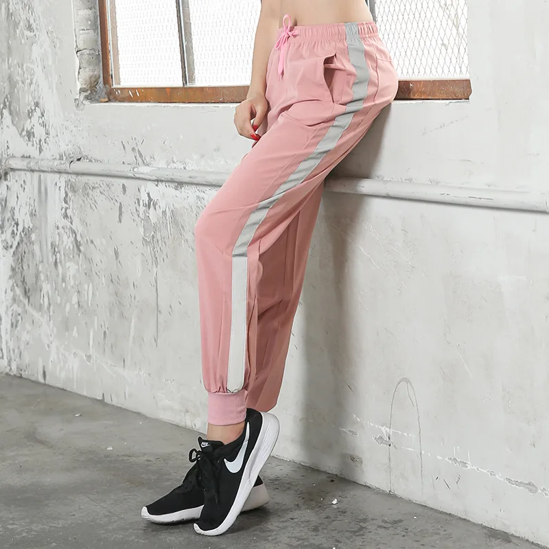 Штаны для йоги женские летние леггинсы спортивные свободные штаны фитнеса