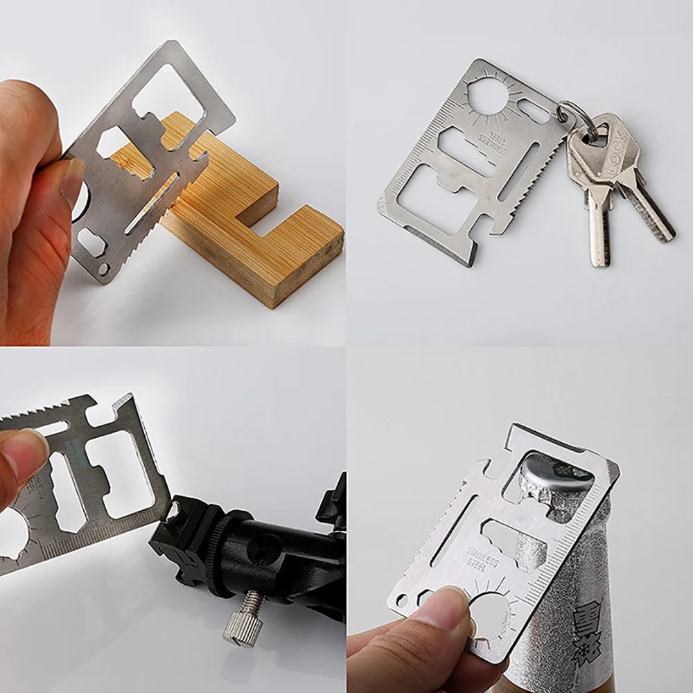 Карманный инструмент для выживания на открытом воздухе 11 функций|card knife|credit card