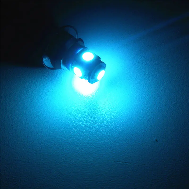 24V светодиодный Кристалл синий цвет автомобильная лампа T10(5*5050 SMD)W5W W2.1X9.5d для