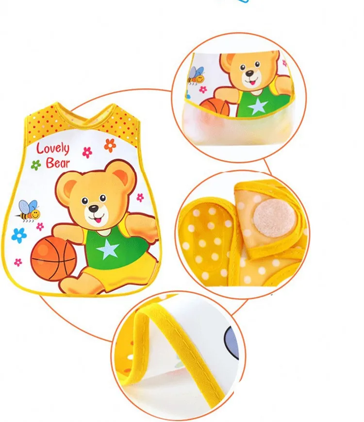 Waterproof EVA Baby Bibs Saliva Towel Scarf Boys Girls Cartoon Infant Burp Cloths For Children Feeding Care | Детская одежда и