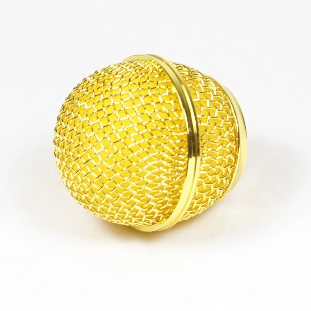 Экран с двумя золотыми микрофонами для микрофона | Электроника