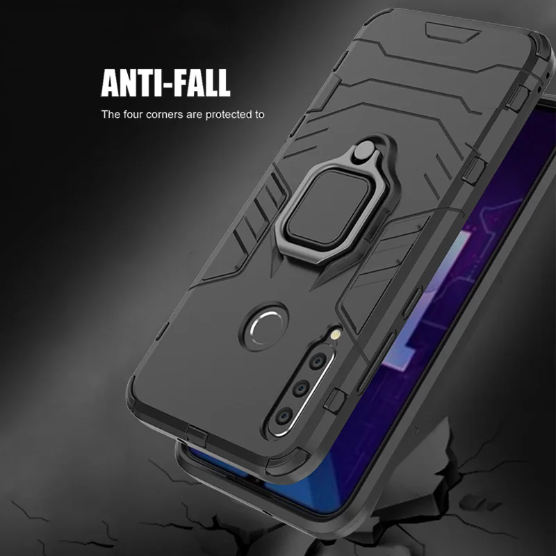 Чехол для Huawei honor 10i противоударный с магнитным кольцом автомобиля | Мобильные