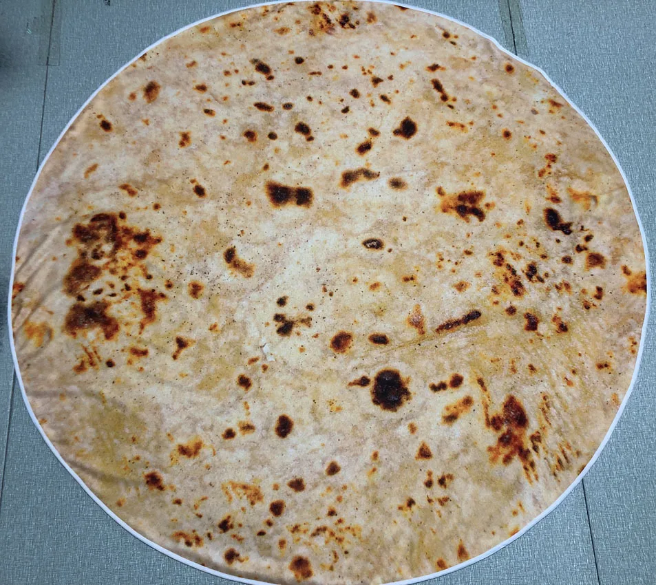 Буррито круглые одеяла мексиканское блинное спальное одеяло флис Tortilla de Harina