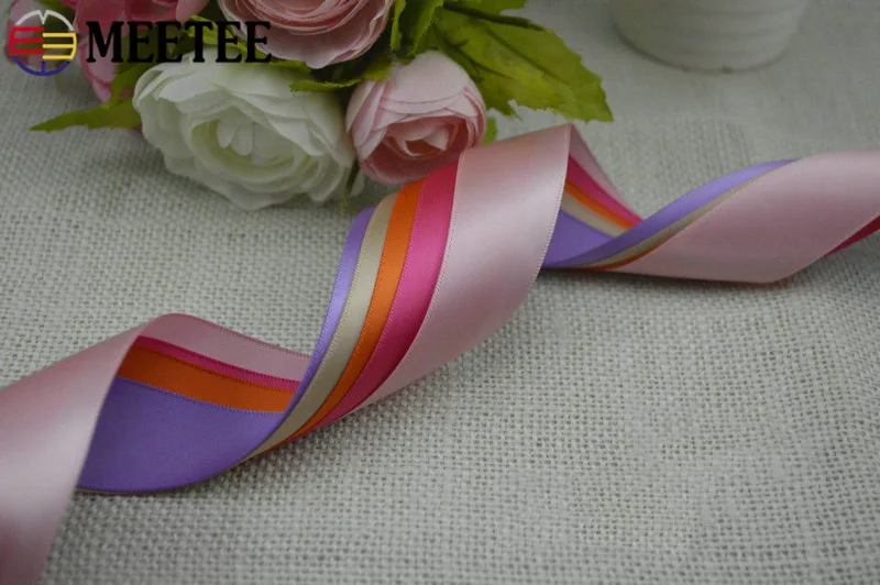 Meetee 10pcs(1pcs=5meters) 6mm Color Polyester Silk Satin Ribbon DIY Gift Packing Christmas Decoration Clothing Wedding Material | Дом и сад