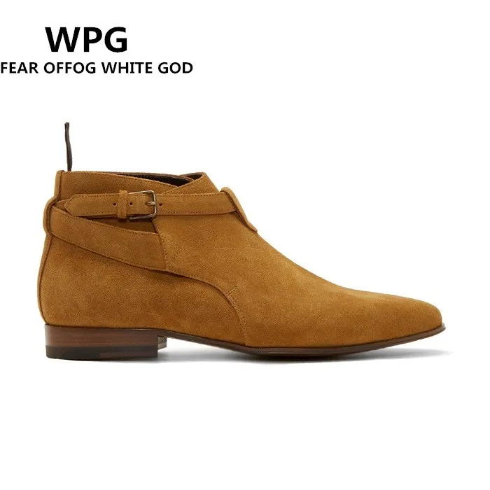 Мужские ботинки челси в западном стиле дизайнерские черного и коричневого цвета