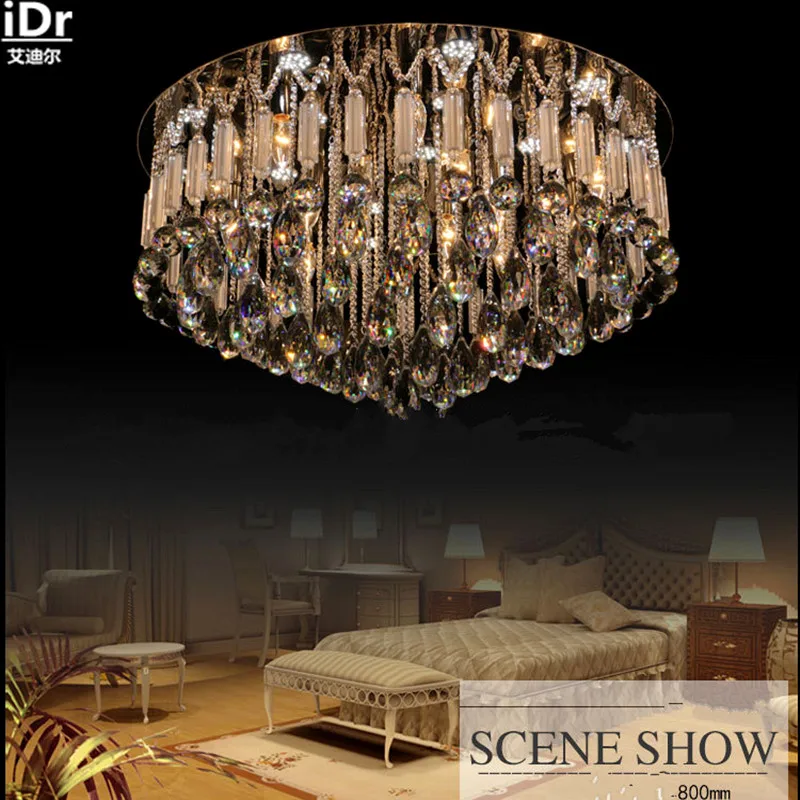 Round high-grade low-voltage lights crystal clear light glass rod LED Crystal Light Ceiling Lights fashion | Лампы и освещение