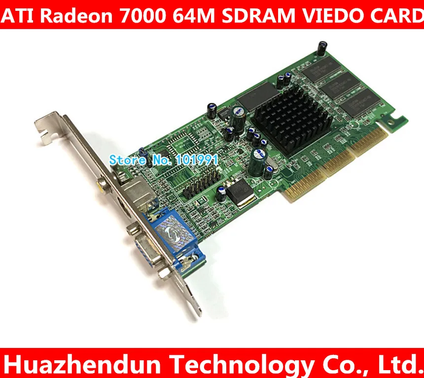 Совершенно новая графическая карта ATI Radeon 7000 64M SDRAM VGA TVO AV AGP Видеокарта + высокое