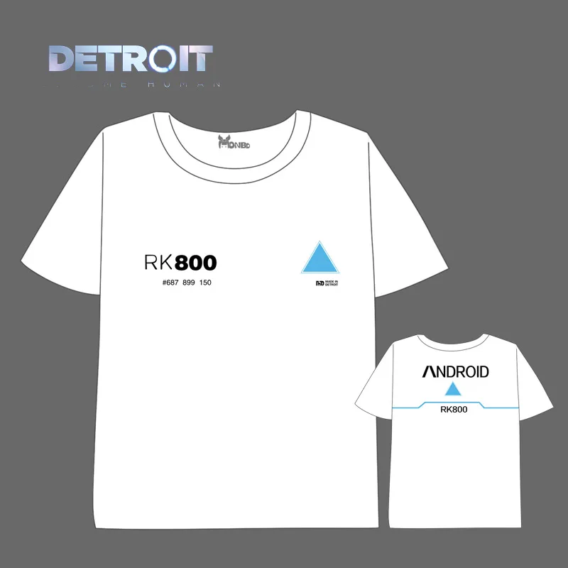 Detroit: Become Human T-shirt Men Women Short Sleeve Summer dress Anime concept t shirt | Мужская одежда