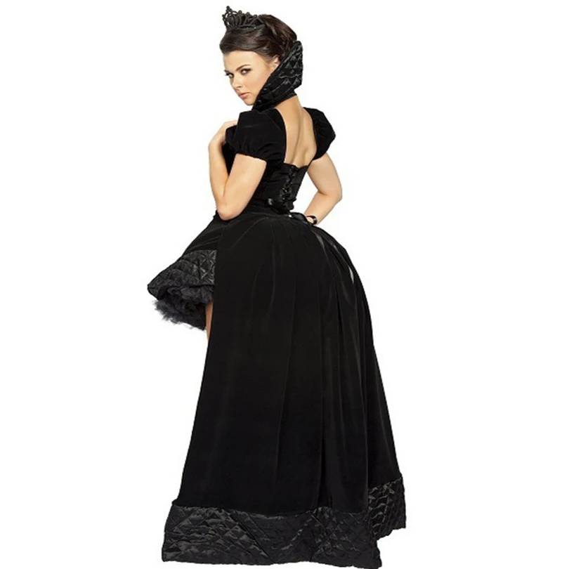Платье смокинг костюм королевы черной ведьмы вампира дьявола на Хэллоуин DS